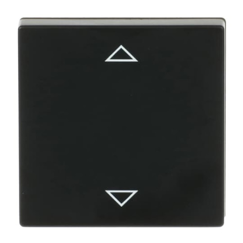Busch-Jalousiecontrol&reg; II Control element with legend Symbol "arrows" for Venetian blind Single rocker black matt - Platform 63