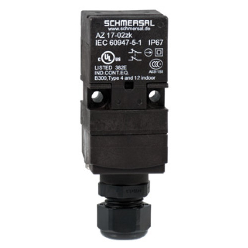 Safety Switch , Non Locking, 2 N/C Contacts, Latching Force 30 N, Cable Entry - M16 - AZ17-02ZRK