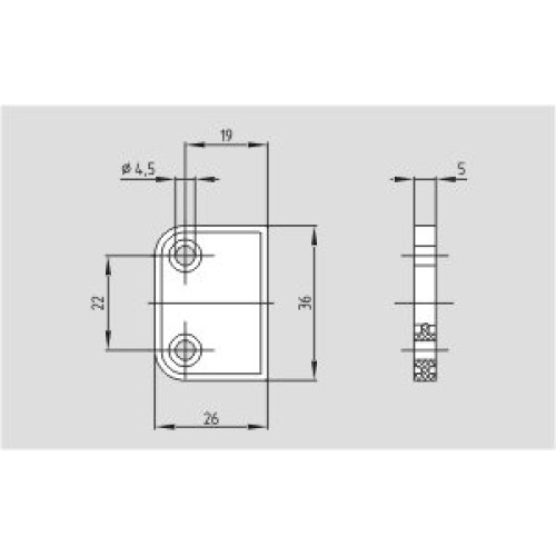 Safety Sensor, Non Contact, Coded, Spacer Plate - BNS260 SPACER PLATE