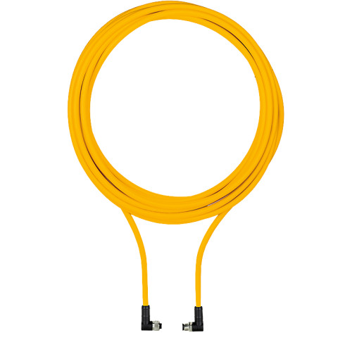 Connection lead 5-pin M12 male connector on 5-pin M12 female connector angled twisted pair shielded