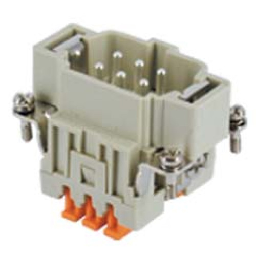 Squich male insert 6 pin (push in actuator) Size 44.27