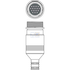 Connector Connection: Connector, M30, Axial, Female, 16 -pin