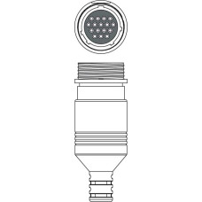 Connector Connection: Connector, M30, Axial, Female, 16 -pin