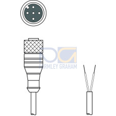 The Connection cable from . Suitable for interface: PROFIBUS DP; Connection 1: Connector, M12, Axial, Female, B-coded, 4 -pin; Connection 2: Open end; Shielded: Yes; Cable length: 15,000 mm; Sheath