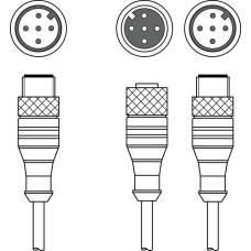The Interconnection cable from . Suitable for: CML700i light curtains; Suitable for interface: CANopen; Connection 1: Connector, M12, Axial, Male, A-coded, 5 -pin; Connection 2: Connector, M12, Axia