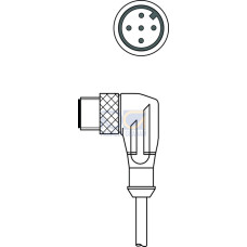 Connection: Connector, M12, Angled, Female, A-coded, 5 -pin
