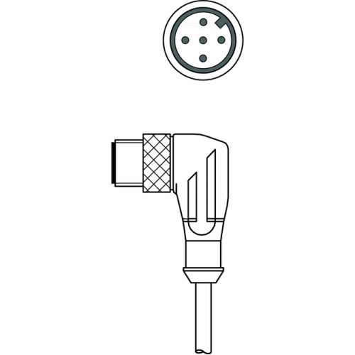 Connection: Connector, M12, Angled, Female, A-coded, 5 -pin
