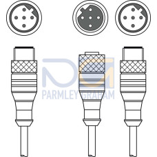 The Interconnection cable from . Suitable for: CML700i light curtains; Suitable for interface: PROFIBUS DP; Connection 1: Connector, M12, Axial, Male, B-coded, 5 -pin; Connection 2: Connector, M12,