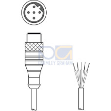 The Interconnection cable from . Suitable for interface: Interbus-S; Connection 1: Connector, M12, Axial, Male, B-coded, 5 -pin; Connection 2: Open end; Shielded: Yes; Cable length: 15.000 mm; Sheat