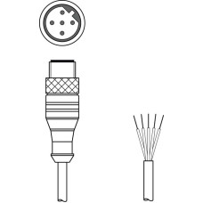 The Interconnection cable from . Suitable for interface: Interbus-S; Connection 1: Connector, M12, Axial, Male, B-coded, 5 -pin; Connection 2: Open end; Shielded: Yes; Cable length: 2.000 mm; Sheath