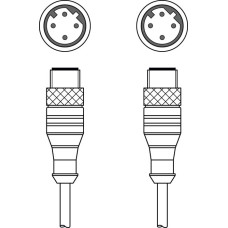 The Interconnection cable from .  Suitable for interface: Ethernet; Connection 1: Connector, M12, Axial, Male, D-coded, 4 -pin; Connection 2: Connector, M12, Axial, Male, D-coded, 4 -pin; Shielded: