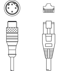 Interconnection cable Suitable for interface: Ethernet; Connection 1: Connector, M12, Axial, Male, D-coded, 4 -pin; Connection 2: RJ45; Shielded: Yes; Cable length: 5,000 mm; Sheathing material: PUR