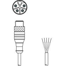 KDPL-M12-5A-P0-050 - Connection cable