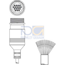 Connection cable Connection 1: Connector, M30, Axial, Female, 16 -pin; Connection 2: Open end; Shielded: Yes; Cable length: 25,000 mm; Sheathing material: PVC