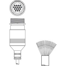 Connection cable Connection 1: Connector, M30, Axial, Female, 16 -pin; Connection 2: Open end; Shielded: Yes; Cable length: 5,000 mm; Sheathing material: PVC