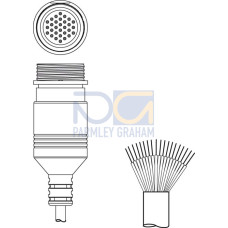Connection cable Connection 1: Connector, M30, Axial, Female, 30 -pin; Connection 2: Open end; Shielded: Yes; Cable length: 25,000 mm; Sheathing material: PVC
