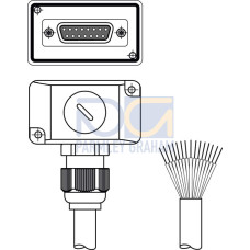 Connection cable Parameter memory: Yes; Connection 1: Sub-D, Angled, Female, 15 -pin; Connection 2: Open end; Shielded: Yes; Cable length: 10,000 mm; Sheathing material: PUR