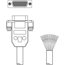 The Connection cable from . Connection 1: Sub-D, Axial, Female, 26 -pin; Connection 2: Open end; Shielded: Yes; Cable length: 5.000 mm; Sheathing material: PVC;