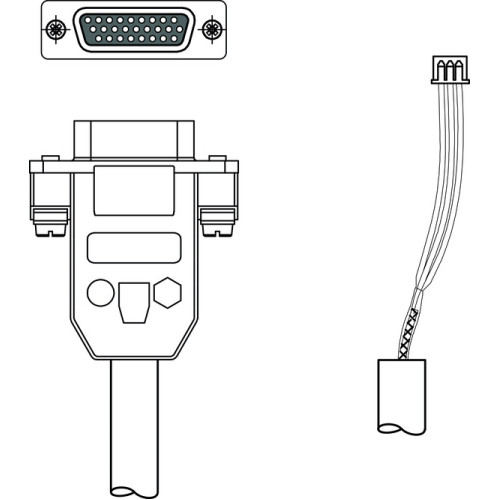 Interconnection cable Connection 1: Sub-D, Axial, Female, 25 -pin; Connection 2: JST ZHR, 6 -pin; Shielded: Yes; Cable length: 500 mm