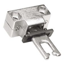 The Actuator from . Dimensions: 39 mm x 20 mm x 49,8 mm; Type of fastening: Through-hole mounting; Design: Straight; Area of application: Heavy duty; Mounting bore holes: In key direction, 90° to ke