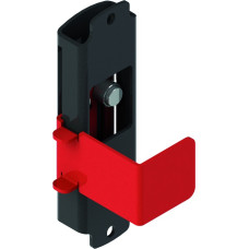 Suitable for: L250 safety locking devices; Dimensions: 52 mm x 63 mm x 140 mm; Housing color: Black, Red; Mounting: On left side; Material: Metal, with powder coating