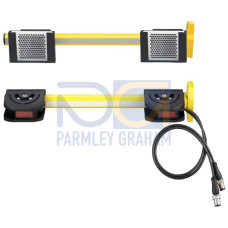 The Muting sensor set from . Suitable for: MLD 500, MLD 300 multiple light beam safety devices; Operating range: 0 ... 8 m; Cable length of muting sensors: 2.000 mm; Type of muting sensors: PRK 25B
