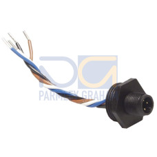The Built-in plug from . Number of conductors: 5 Piece(s); Connection: Connector, M12, Plastic, Axial, 5 -pin;