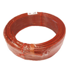 Steel rope Dimensions: 5 mm; Rope length: 35 m; Material: Steel, zinc, plated, red plastic coated