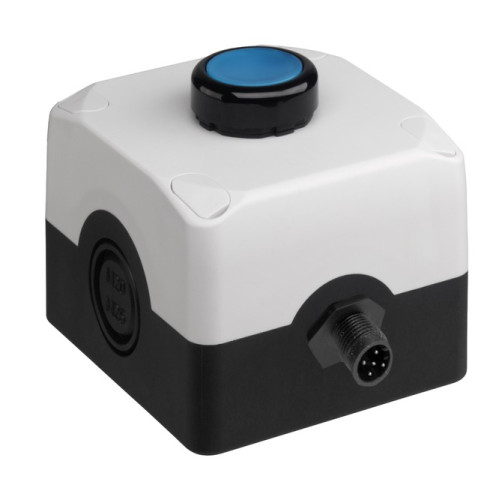 Switching current via button: 1 ... 1,000 mA; Housing material: Glass fiber reinforced (PPS), self-extinguishing; Clamping plate material: Stainless steel; Degree of protection: IP 67, IP 69K