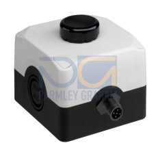 Functions: Overriding with AOPDs with muting function; Switching current via button: 1 ... 1,000 mA; Housing material: Glass fiber reinforced (PPS), self-extinguishing; Clamping plate material: Stain