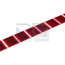 Contains: 10x; Dimensions: 47 mm x 30 mm; Grid dimension: 30 mm; Bar code tape encoding: EE1; Color: Red
