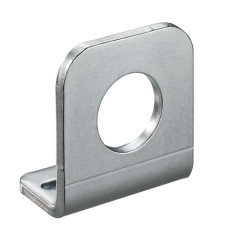 Mounting bracket Suitable for: 318 series sensors; Diameter, inner: 21 mm; Design of mounting device: Angle, L-shape; Fastening, at system: Through-hole mounting; Mounting bracket, at device: Screw t