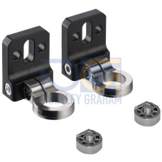 The Mounting bracket set from . Contains: 2x BT-R swivel mount, 2 cylinders for mounting on the light curtain; Suitable for: CML700i light curtains, MLC 500 middle guest and guest safety light curta