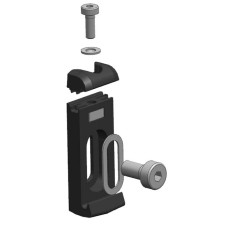 The Mounting device from .  Suitable for: MLC 520S safety light curtains; Fastening, at system: Screw type; Mounting bracket, at device: Clampable; Type of mounting device: C-shaped mounting bracket