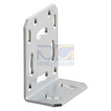 The Mounting bracket from . Suitable for: DCR 200i series stationary 2D-code readers; Design of mounting device: Angle, L-shape; Mounting bracket, at system: Through-hole mounting; Mounting bracket,