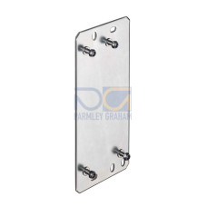 The Mounting plate from . Suitable for: DDLS 500 series data transmission systems; Design of mounting device: Mounting plate; Mounting bracket, at system: Through-hole mounting; Mounting bracket, at