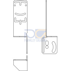 Suitable for: 46B series sensors, 46C series sensors, Reflector (M)TKS 40x60; Design of mounting device: Bracket mounting; Fastening, at system: Through-hole mounting; Mounting bracket, at device: Sc