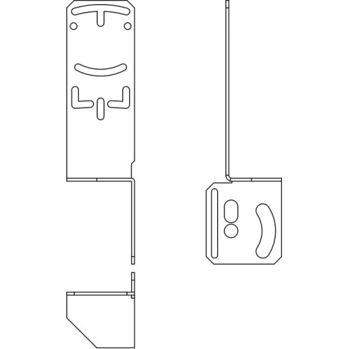 Suitable for: 46B series sensors, 46C series sensors, Reflector (M)TKS 40x60; Design of mounting device: Bracket mounting; Fastening, at system: Through-hole mounting; Mounting bracket, at device: Sc