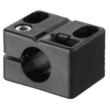 The Clamp from . Suitable for: 218 series sensors, 418 series sensors; Diameter, inner: 18 mm; Design of mounting device: Mounting clamp; Mounting bracket, at system: Through-hole mounting; Mounting