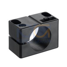 The Clamp from . Suitable for: 230 series sensors; Diameter, inner: 30 mm; Design of mounting device: Mounting clamp; Mounting bracket, at system: Through-hole mounting; Mounting bracket, at device: