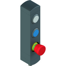 Switching current via button: 0 ... 550 mA; Housing material: Glass fiber reinforced, self-extinguishing, shock-resistant; Degree of protection: IP 65