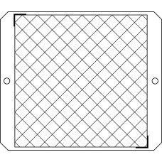 The Cooperative target from . Suitable for: ODSL 30; Mounting dimension: 122 mm x 105 mm x 4,6 mm; Reflective surface: 100 mm x 100 mm; Reflector material: Ceramic; Material of base material: Metal;