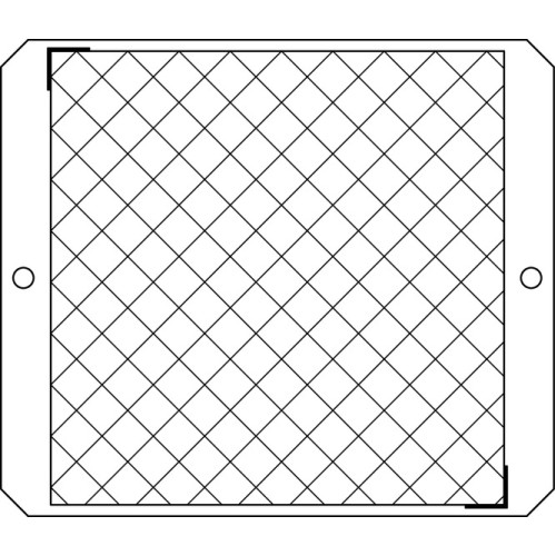 The Cooperative target from . Suitable for: ODSL 30; Mounting dimension: 122 mm x 105 mm x 4,6 mm; Reflective surface: 100 mm x 100 mm; Reflector material: Ceramic; Material of base material: Metal;