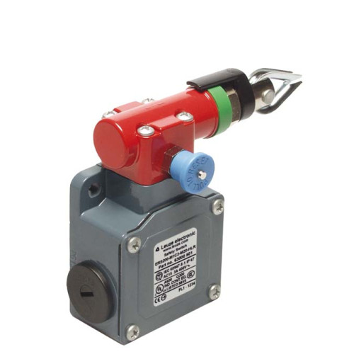 The E-STOP rope switch from . Contact allocation: 1NC + 1NO; Cable entry: 3 Piece(s), M20 x 1.5; Connection: Terminal, 4 -pin; Dimensions: 92 mm x 47,8 mm x 89 mm; Housing material: Metal, ZAMAK; In