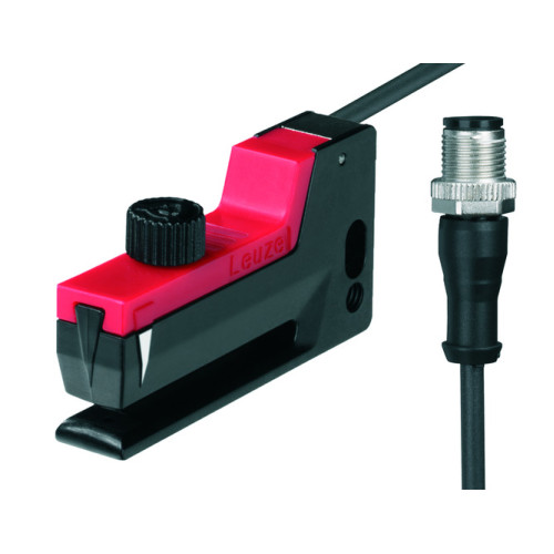 The Forked photoelectric sensor from . Label width: 2 mm; Label gap: 2 mm; Medium: Not transparent; Light source: LED, Infrared; Switching frequency: 10.000 Hz; Supply voltage: 10 ... 30 V, DC; Digi