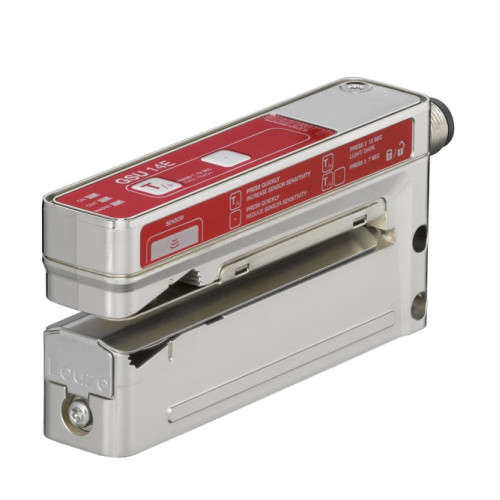 Principle of physics: Ultrasonics; Application: Detection of transparent labels, Detection of non-transparent labels; Label width, min.: 4 mm; Label gap, min.: 2 mm; Medium: Transparent and not trans