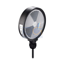 The Reflector from . Supply voltage: 24 V, AC/DC; Connection: Cable, 5.000 mm, 2 -wire; Design: Round; Reflection surface diameter: 78 mm; Material: Plastic; Base material: Plastic; Chemical designa