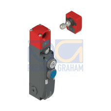Series: L300-B1; Functions: Locking device with guard interlocking in acc. with EN ISO 14119 (type 4); Activation mode of safety outputs: Safety outputs active if safety door is closed and locked; Op