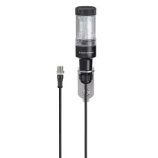 Muting indicator Signaling: Optical; Supply voltage: 24 V, AC/DC; Current consumption, max.: 27 mA; Connection: Cable with connector, 2,000 mm; Design: Cylindrical; Diameter: 40 mm; Illuminant: LED/2