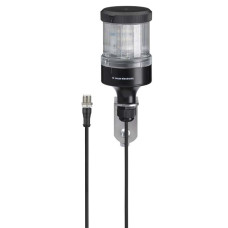 Muting indicator Signaling: Optical; Supply voltage: 24 V, AC/DC; Current consumption, max.: 58 mA; Connection: Cable with connector, 2,000 mm; Design: Cylindrical; Diameter: 70 mm; Illuminant: LED/2